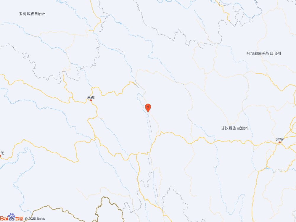 四川甘孜州白玉县（北纬30.87度，东经98.95度）发生4.9级地震